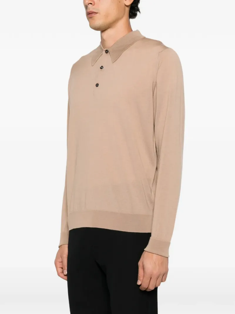 John Smedley — Poloshirt aus Merinowolle — Foto 3 von 5