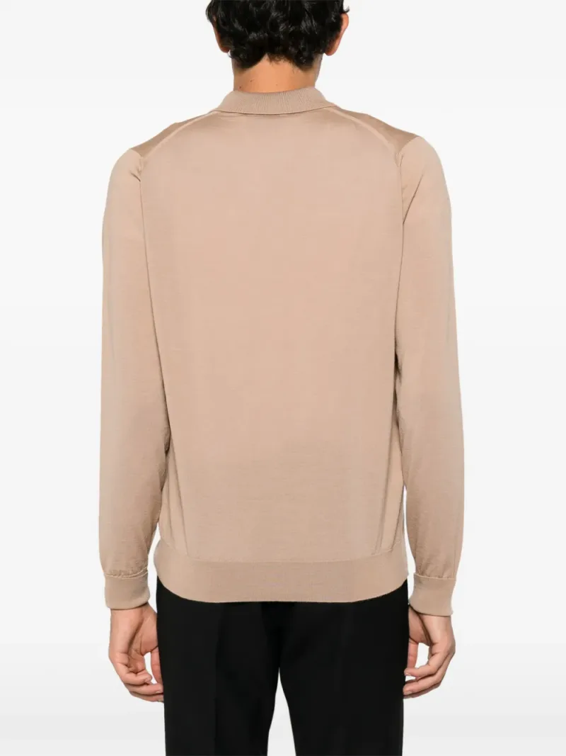 John Smedley — Poloshirt aus Merinowolle — Foto 4 von 5
