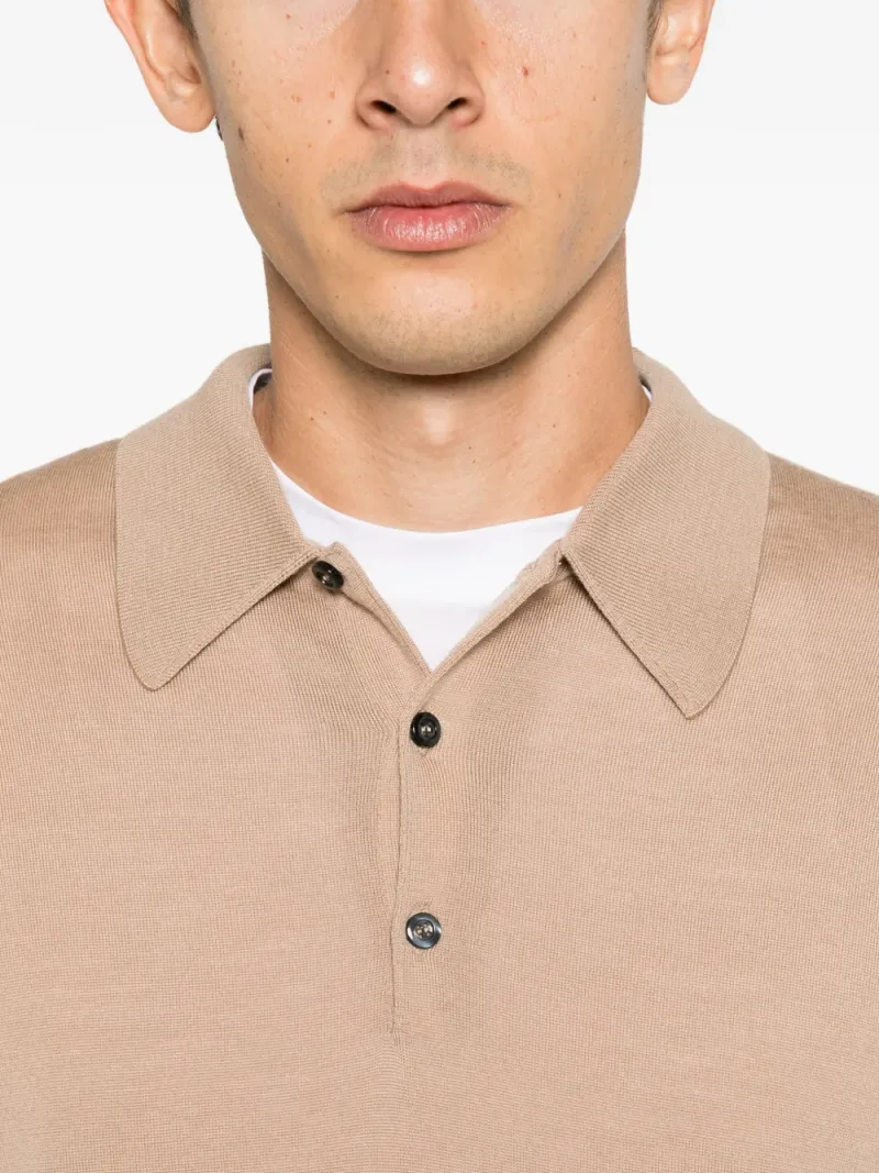 John Smedley — Poloshirt aus Merinowolle — Foto 5 von 5