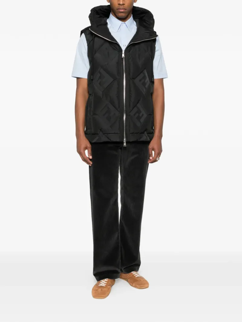 Fendi — Corduroy FF-logo trousers — Foto 2 di 5