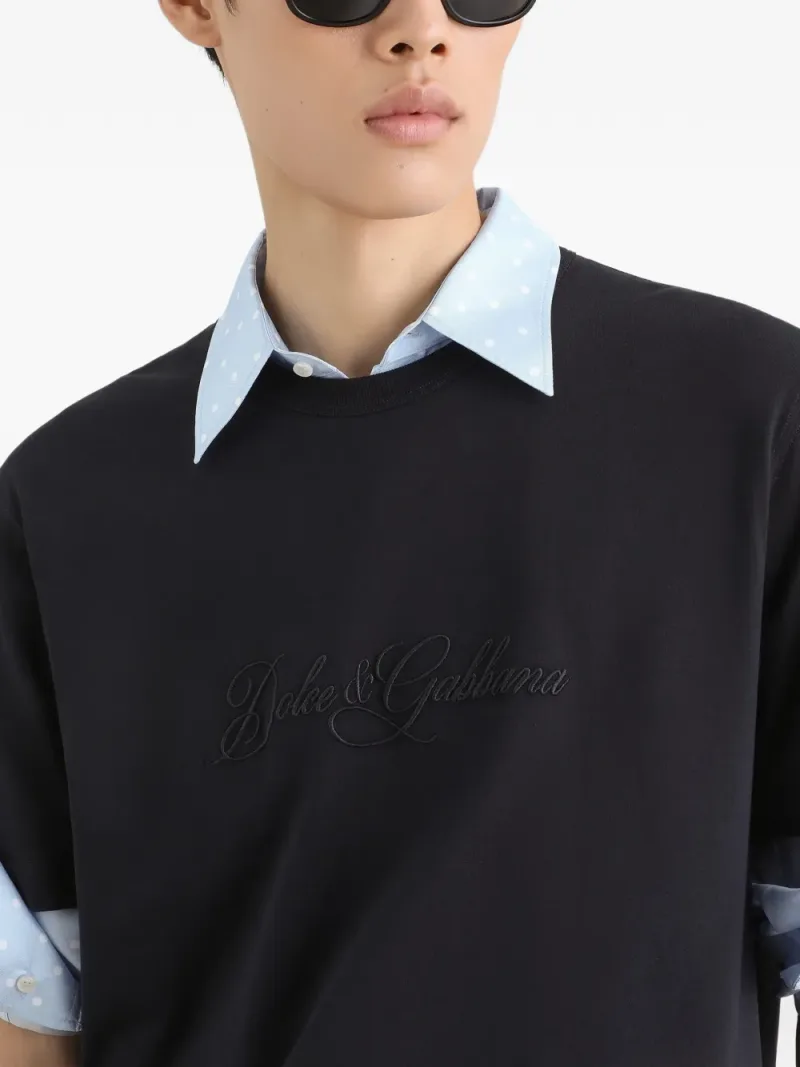 Dolce & Gabbana — Camiseta con logo bordado — Foto 4 de 4