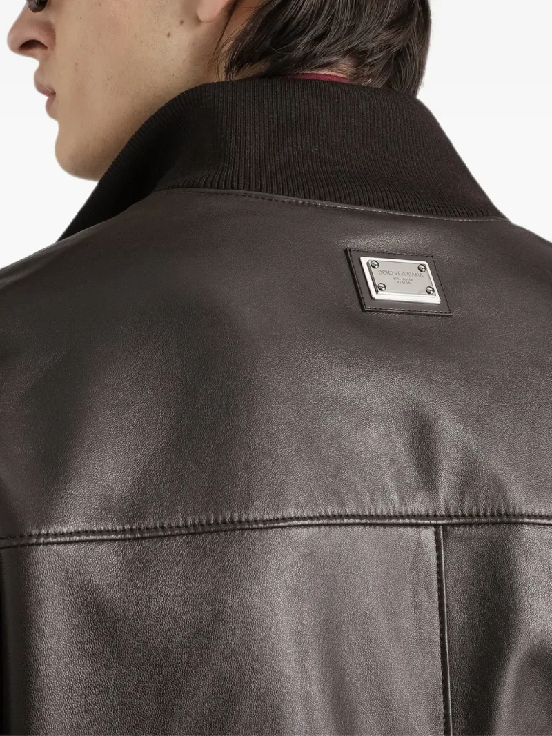 Dolce & Gabbana — Lambskin bomber jacket — Foto 5 di 5