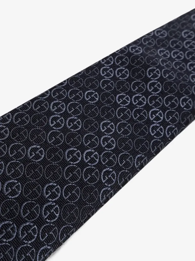 Giorgio Armani — GA logo-jacquard tie — Photo 2 sur 3