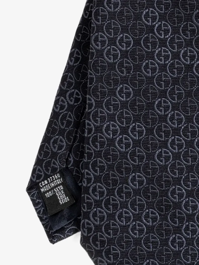 Giorgio Armani — GA logo-jacquard tie — Photo 3 sur 3