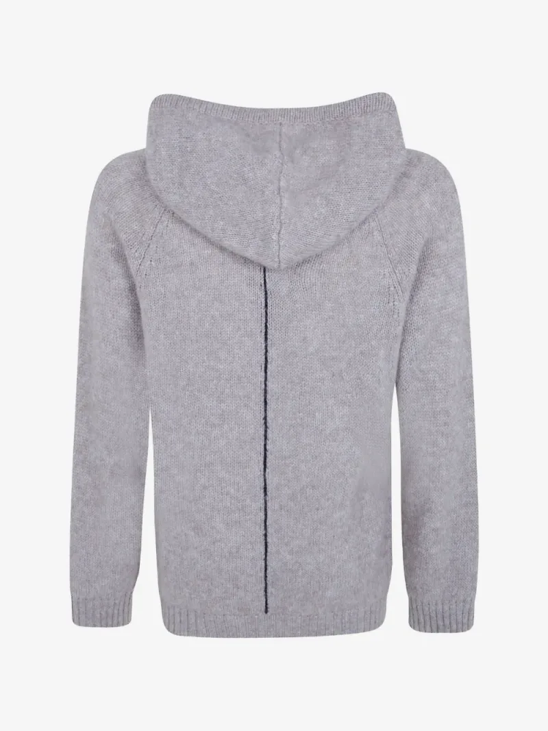 Giorgio Armani — Felpa in alpaca con cappuccio — Foto 2 di 3