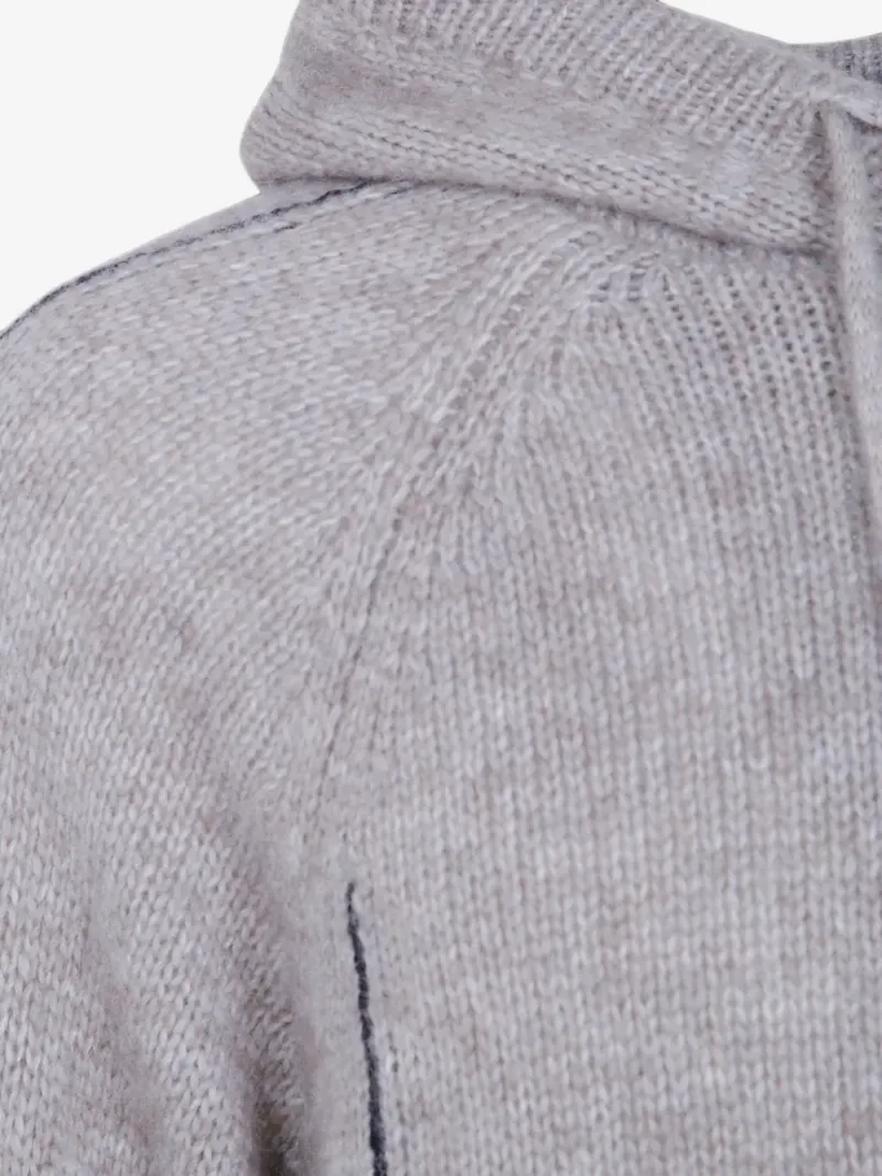Giorgio Armani — Felpa in alpaca con cappuccio — Foto 3 di 3