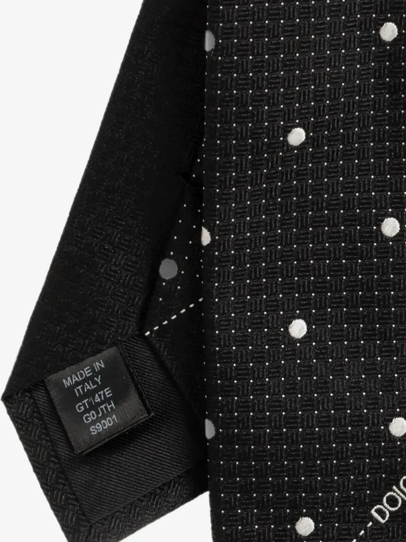 Dolce & Gabbana — Polka-dot silk tie — Foto 3 di 4