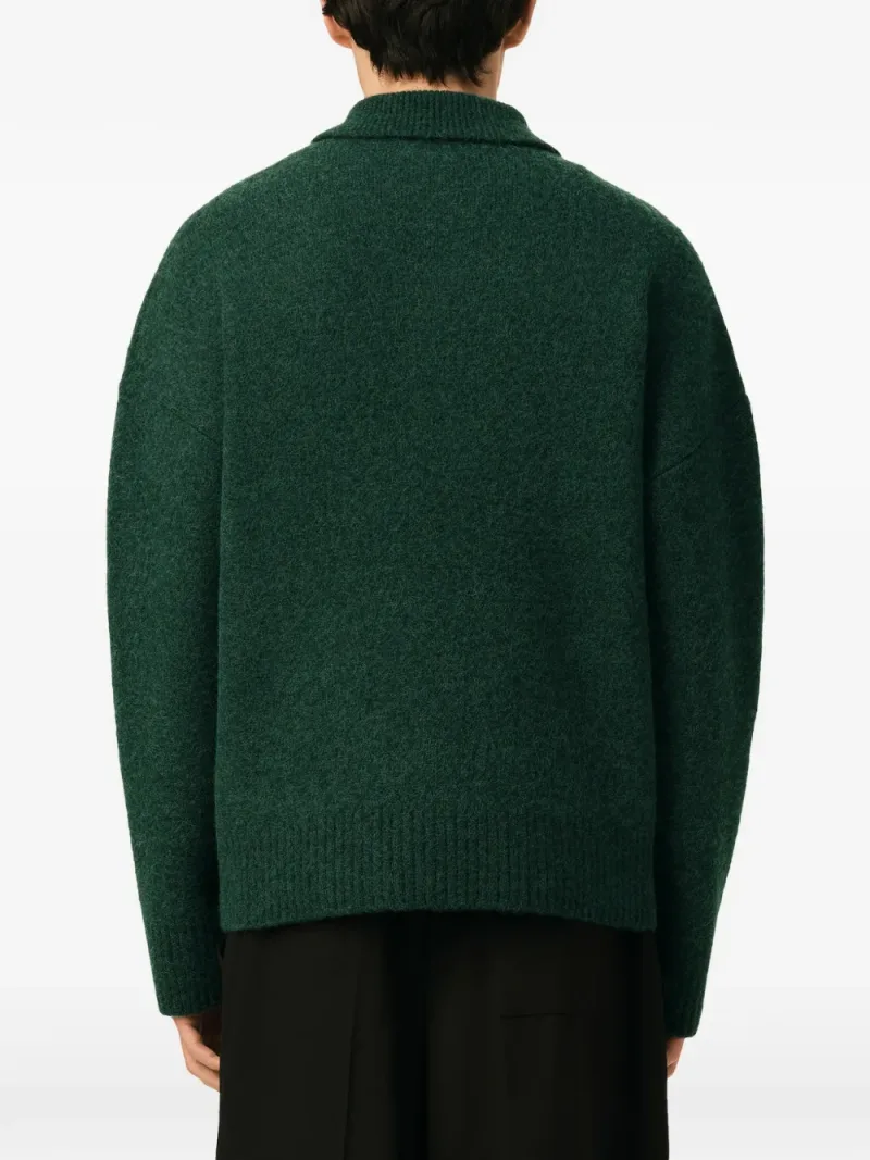 Ami Paris — Green alpaca polo with Ami de Coeur — Photo 5 of 5