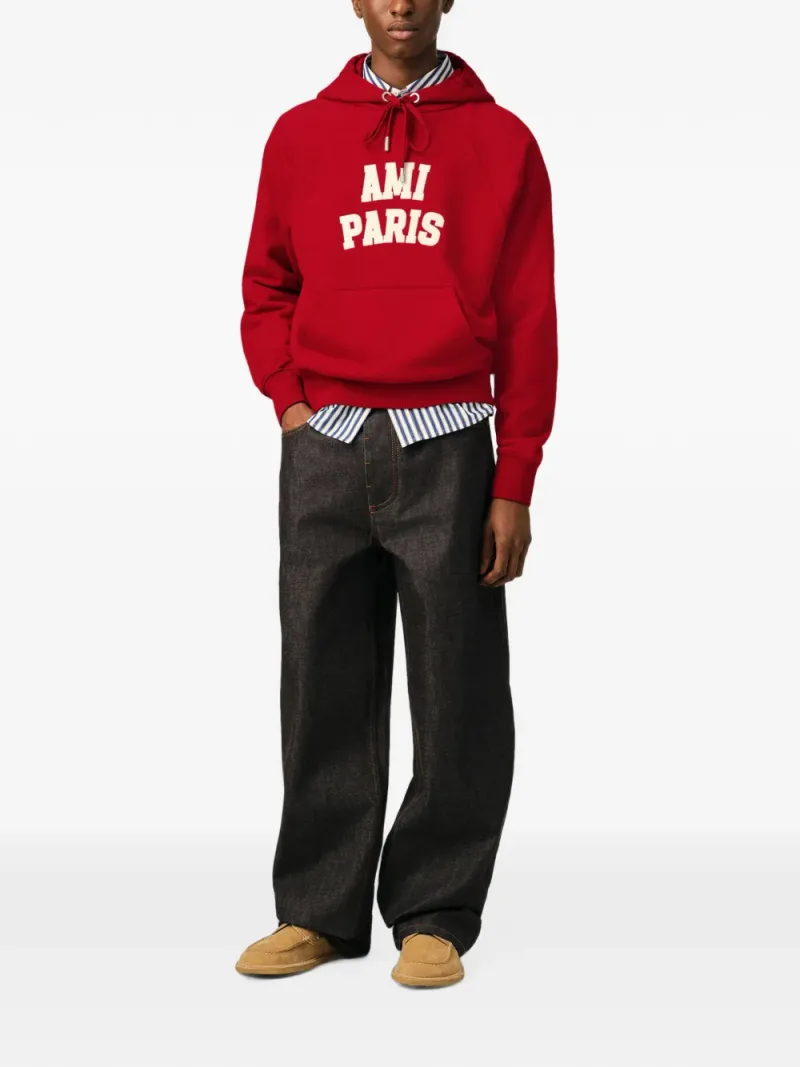 Ami Paris — Cotton hoodie with Ami Paris embroidery — Photo 2 of 5