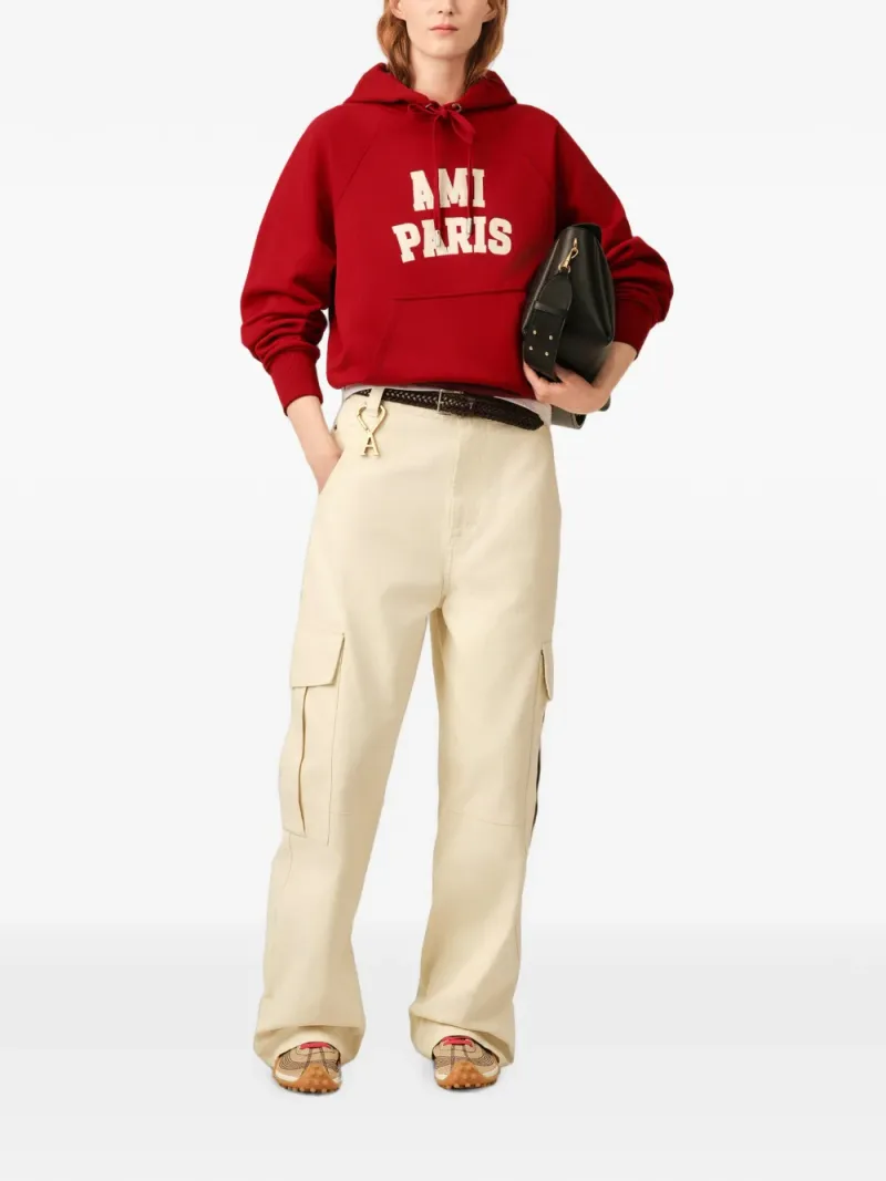Ami Paris — Cotton hoodie with Ami Paris embroidery — Photo 3 of 5