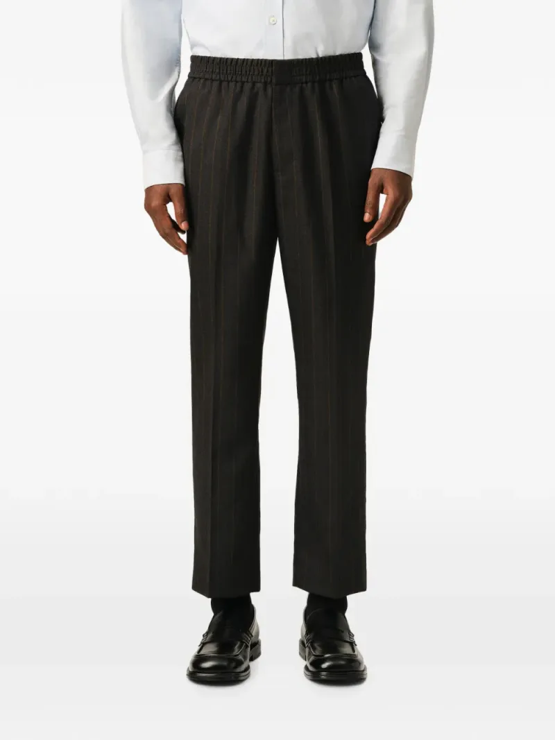 Ami Paris — Elasticated-waist striped wool trousers — Foto 4 di 5