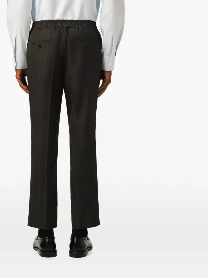 Ami Paris — Elasticated-waist striped wool trousers — Foto 5 di 5