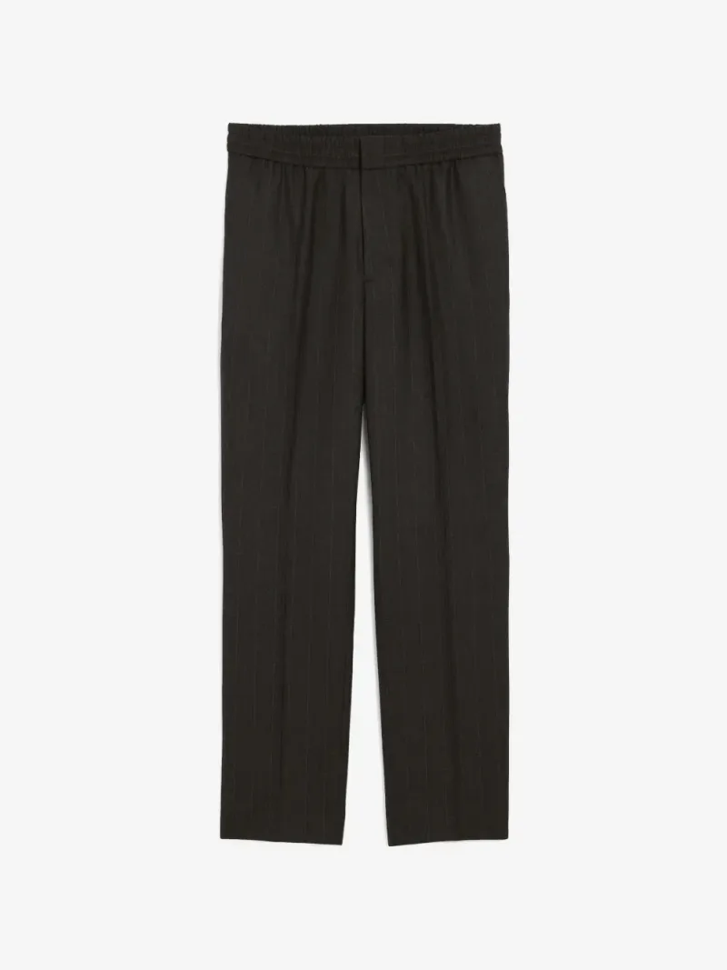 Ami Paris — Gestreifte Wollhose mit Stretchbund
