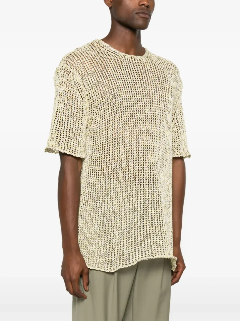 Jil Sander — + open-knit T-shirt — Photo 3 of 5