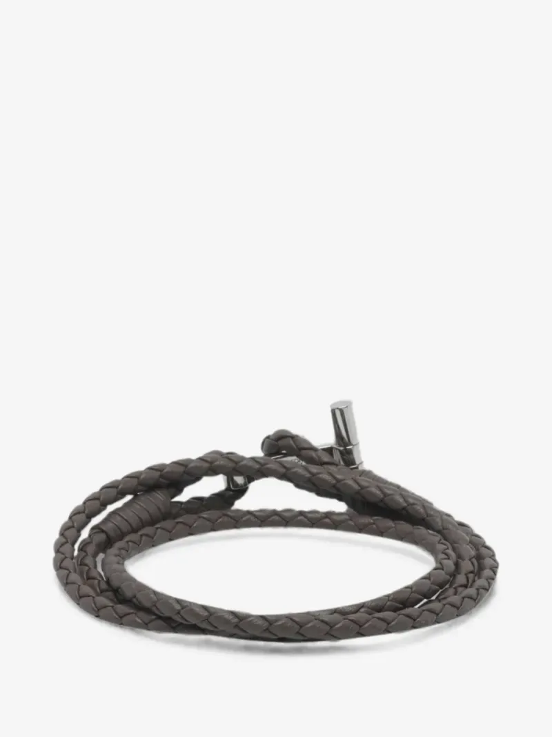 Tom Ford — Bracciale Intrecciato in pelle — Foto 2 di 3