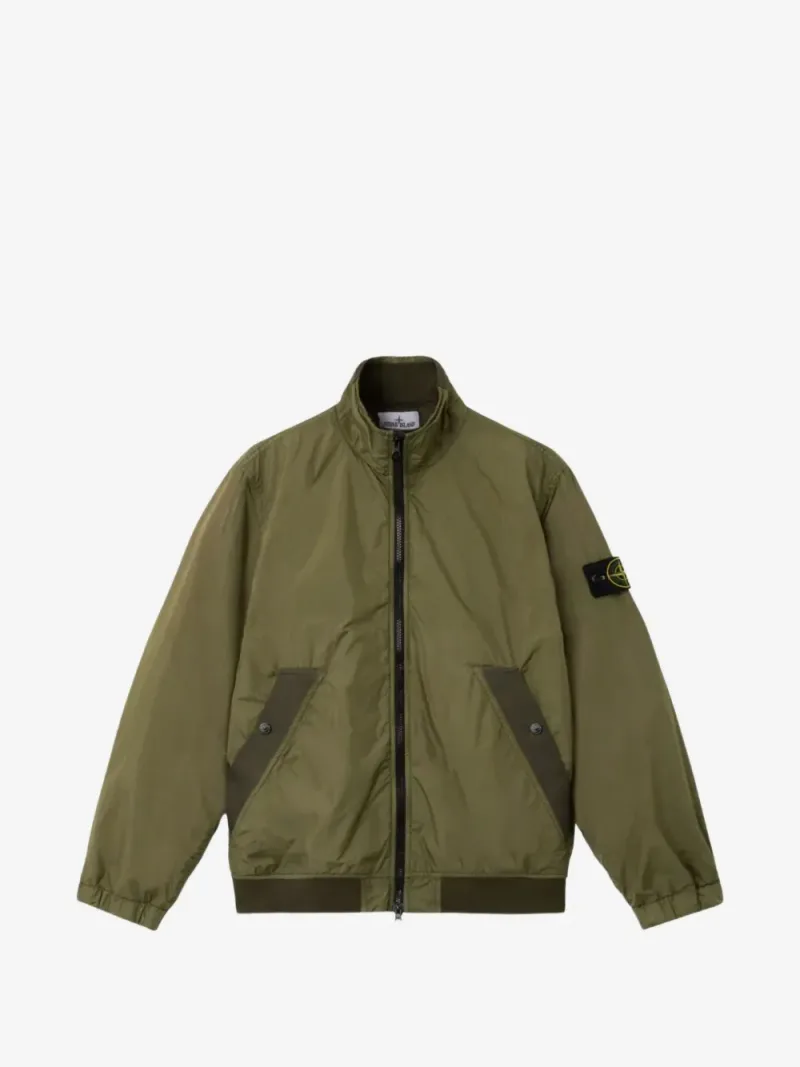 Stone Island — Бомбер Crinkle Reps на молнии — Фото 2 из 5