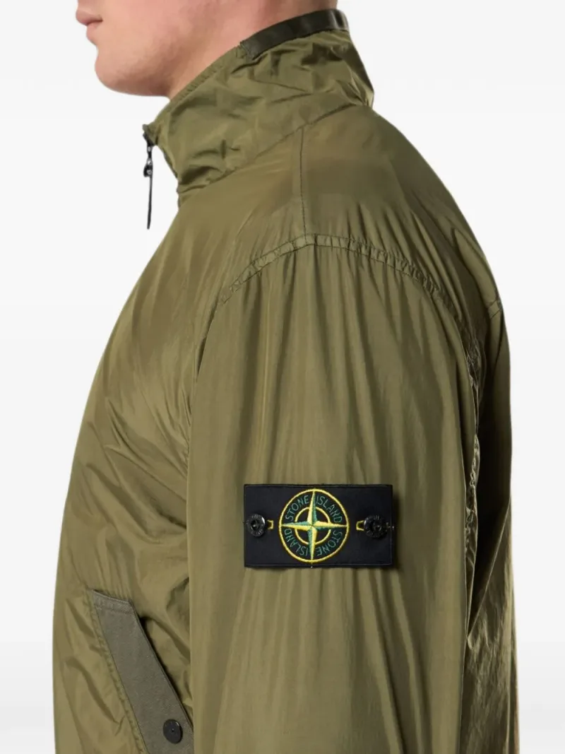 Stone Island — Бомбер Crinkle Reps на молнии — Фото 3 из 5