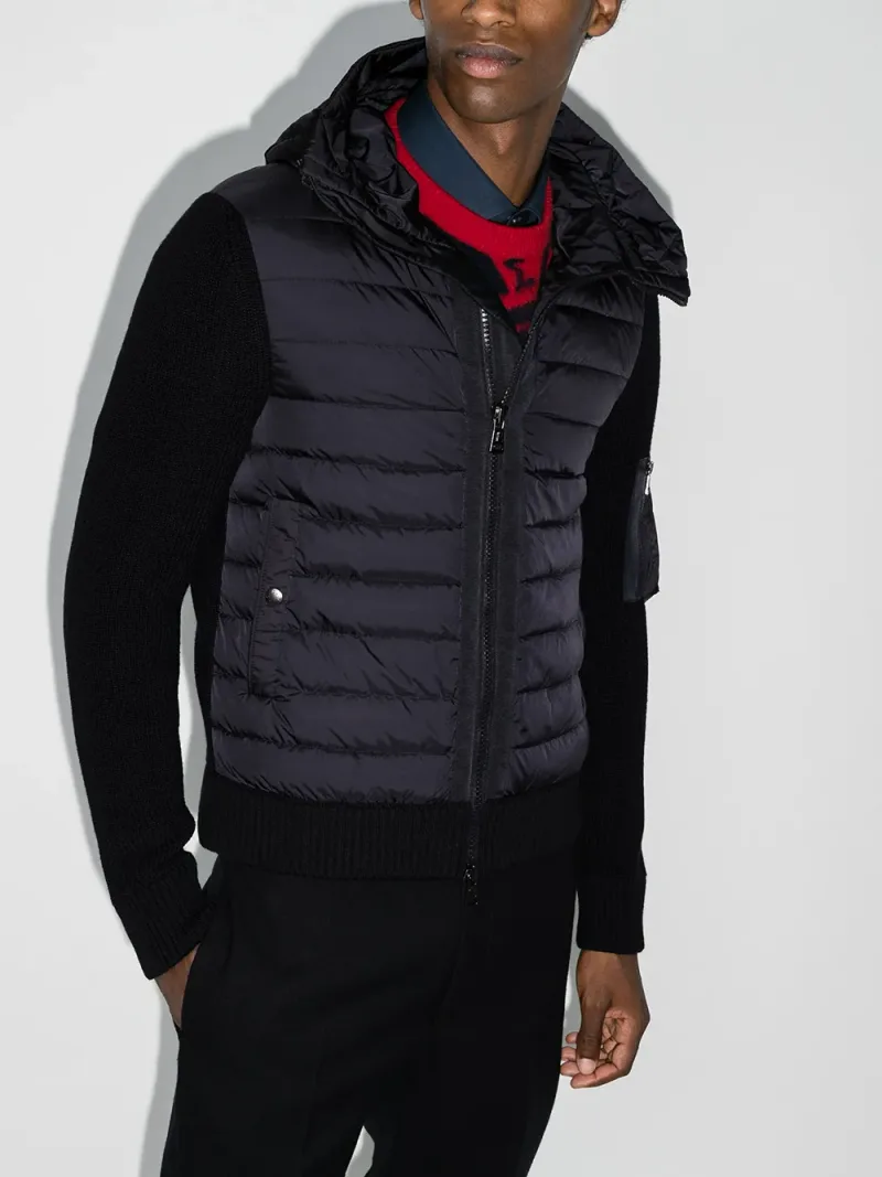 Moncler — Knit detail padded jacket — Photo 2 of 3