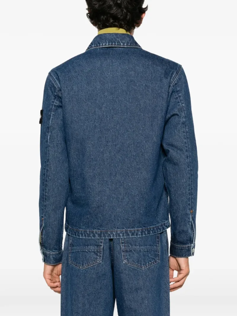 Stone Island — Logo-patch denim jacket — Photo 4 of 5