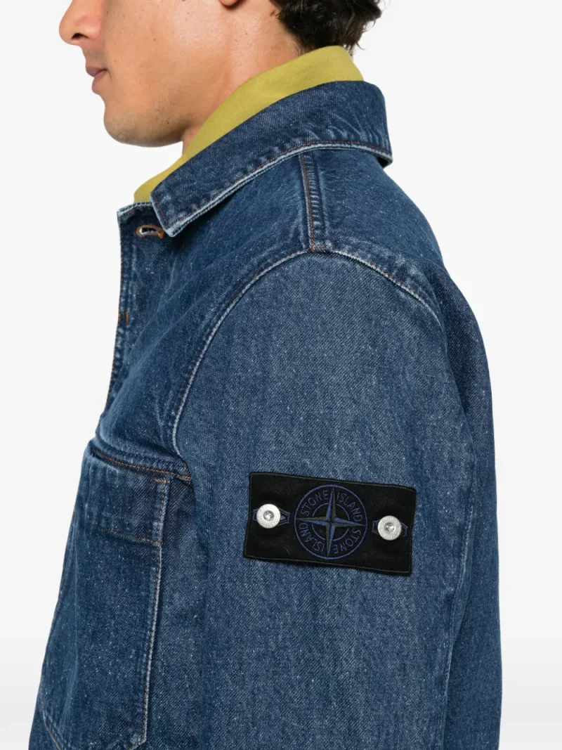 Stone Island — Logo-patch denim jacket — Photo 5 of 5
