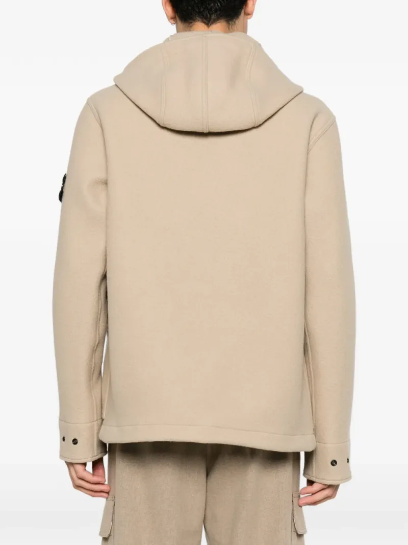 Stone Island — Toggle-fastening hooded jacket — Foto 4 di 5
