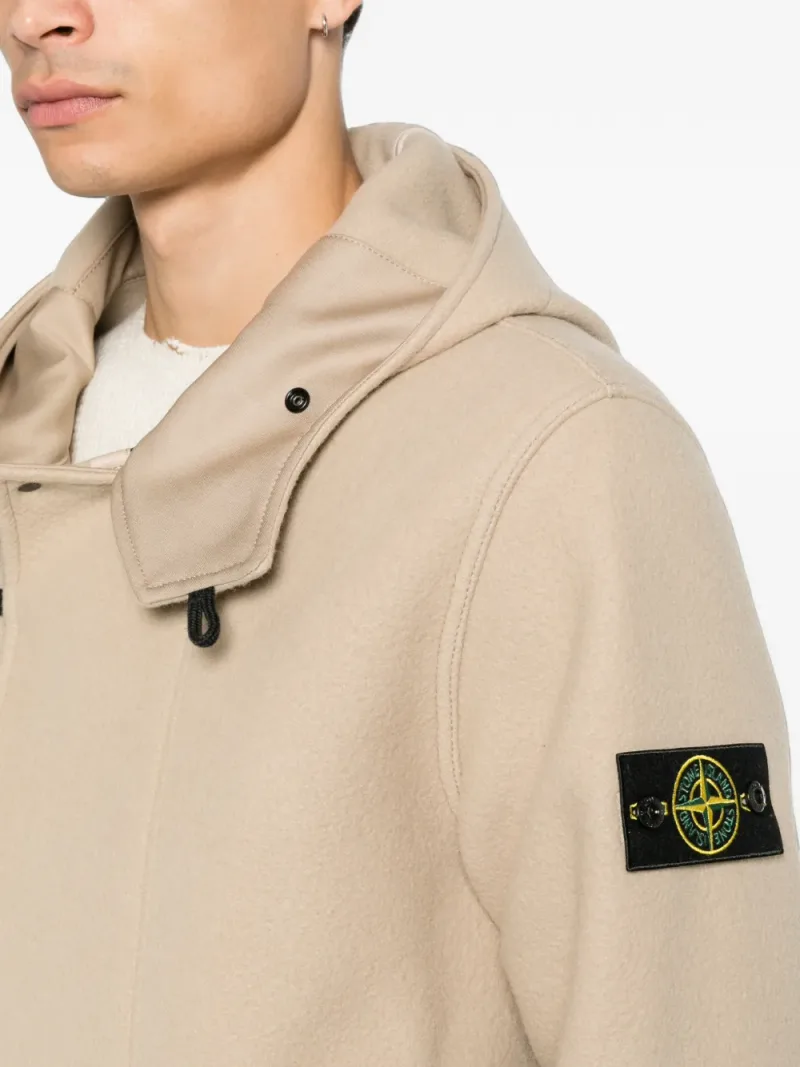 Stone Island — Toggle-fastening hooded jacket — Foto 5 di 5