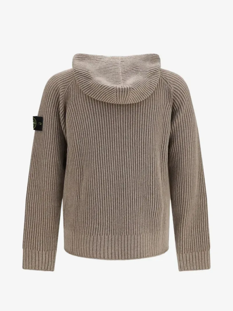 Stone Island — Pull bicolore en cachemire vanisé — Photo 3 sur 4
