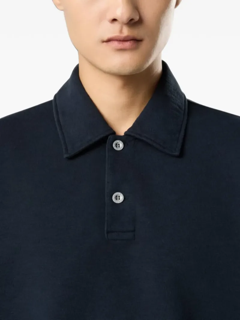 Stone Island — Tubular cotton fleece polo shirt — Photo 2 of 3