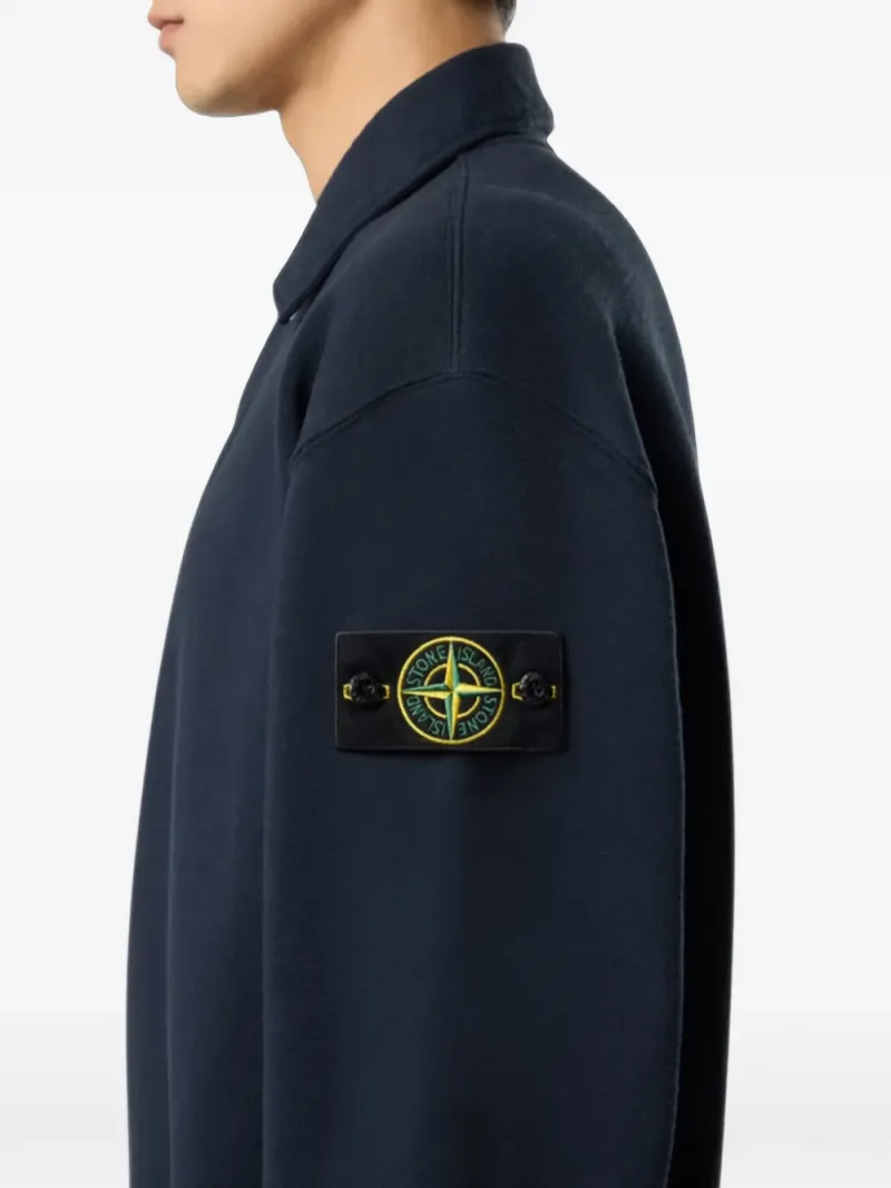 Stone Island — Tubular cotton fleece polo shirt — Photo 3 of 3