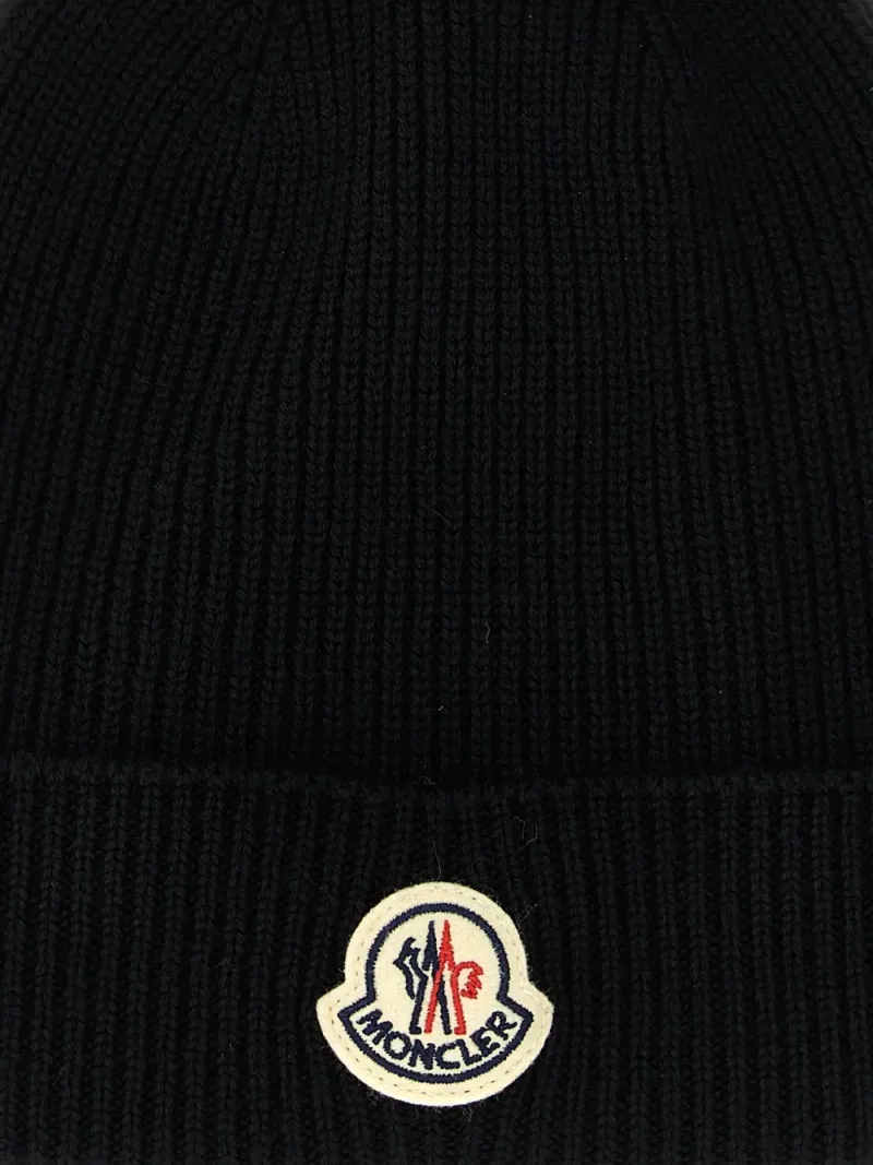 Moncler — ribbed logo-patch beanie — Foto 3 di 3