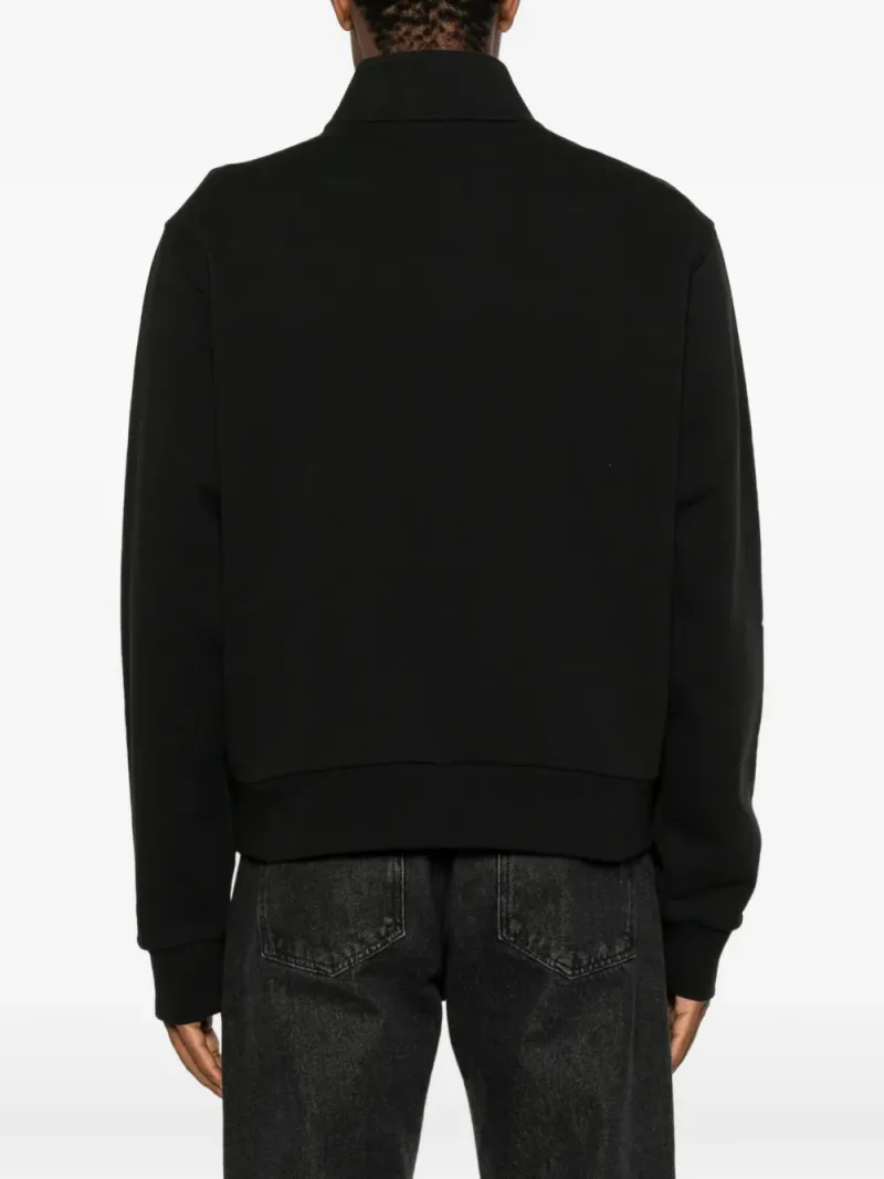 Moncler — logo-patch half-zip sweatshirt — Foto 4 di 5