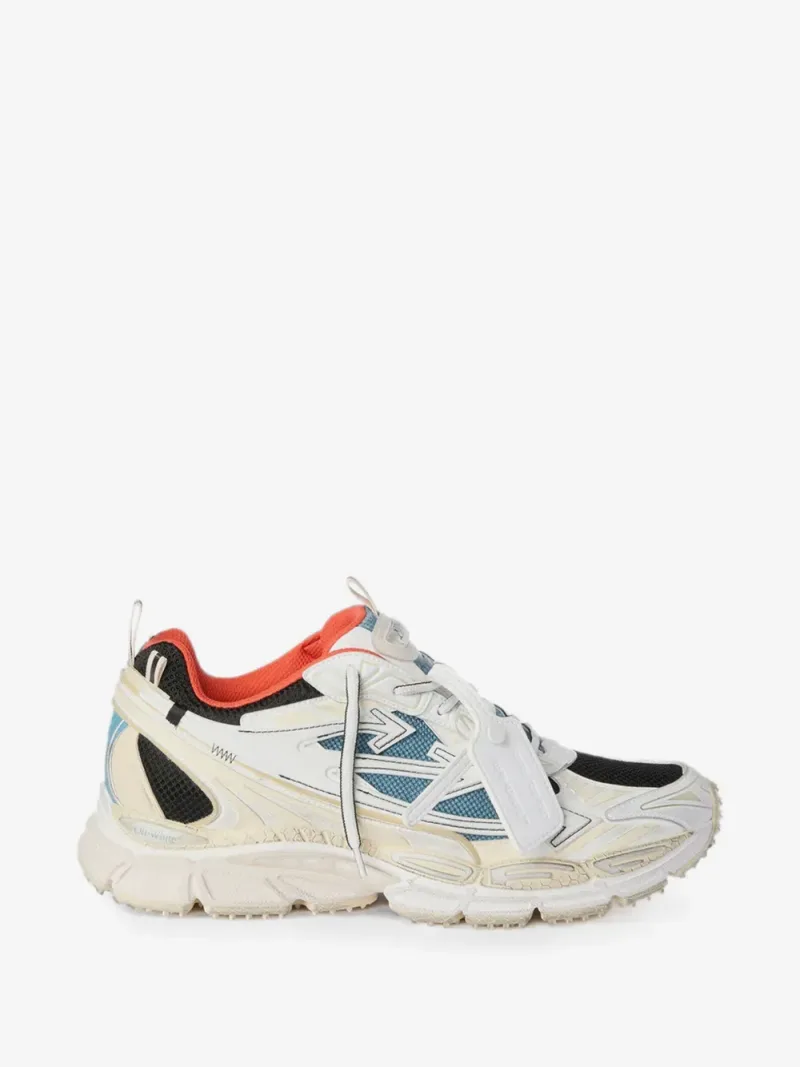 Off-White — Tênis com cadarço e recortes