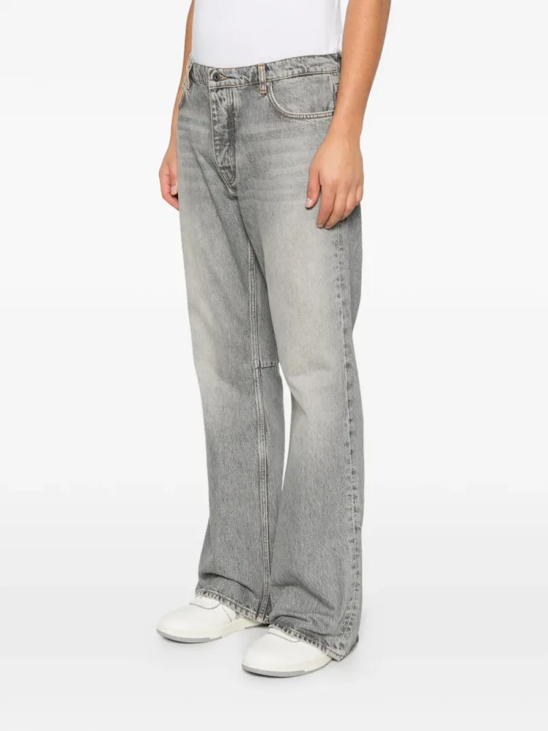 Off-White — Arrows-embroidered faded-effect jeans — Фото 3 из 5