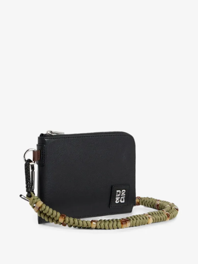 Dsquared2 — D2-upside-down leather neck pouch — Foto 4 di 4
