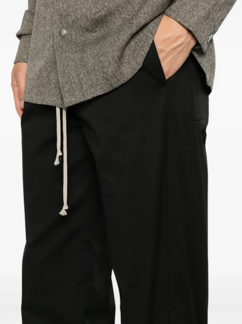 Rick Owens — Tower Dietrich drawstring pants in black heavy poplin — Foto 5 di 5