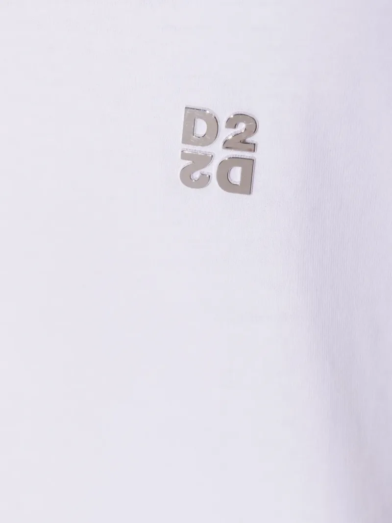 Dsquared2 — Upside Down T-Shirt mit D2 aus Metall — Foto 5 von 5