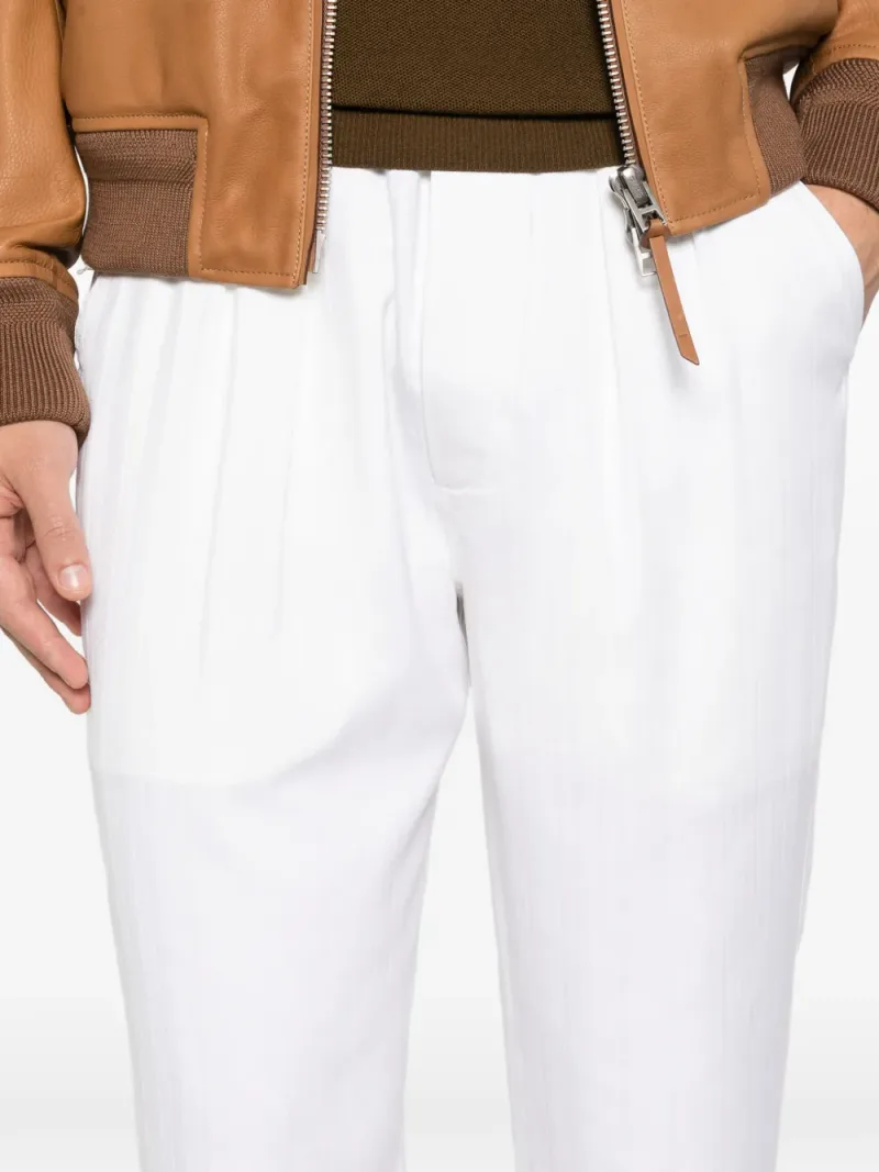 Tom Ford — Bundfaltenhose mit Fischgrätenmuster — Foto 5 von 5
