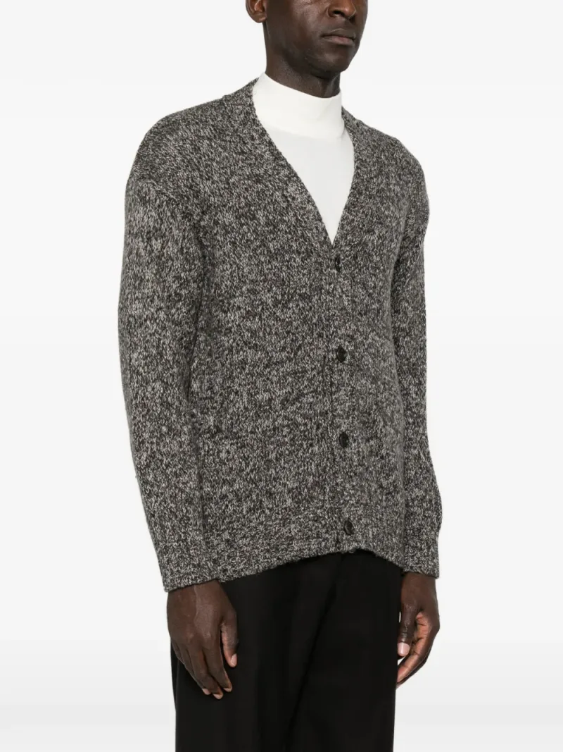 Tagliatore — Stoten marl-knit V-neck cardigan — Photo 3 of 5