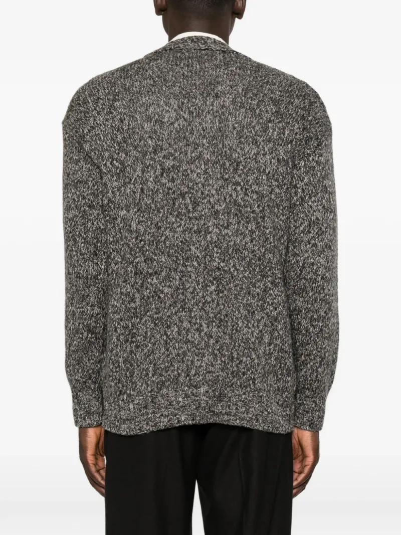 Tagliatore — Stoten marl-knit V-neck cardigan — Photo 4 of 5