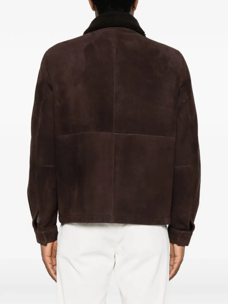 Tagliatore — Giacca in pelle scamosciata con collo in shearling — Foto 4 di 5