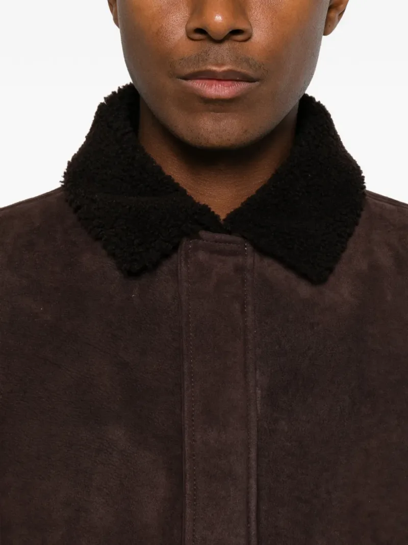 Tagliatore — Giacca in pelle scamosciata con collo in shearling — Foto 5 di 5
