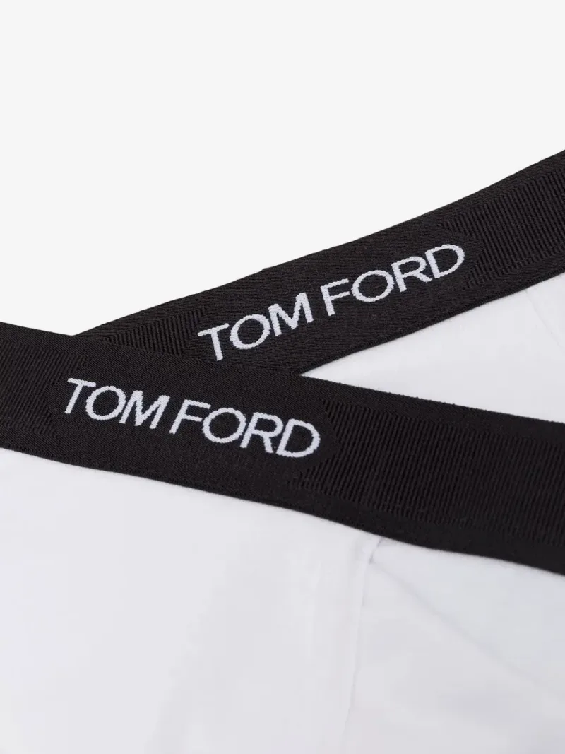 Tom Ford — 棉Logo裤腰三角内裤（两件装） — 图片 4/4