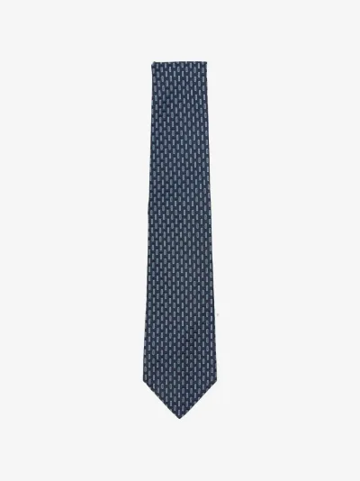 Kiton — Cravate en soie à motif géométrique