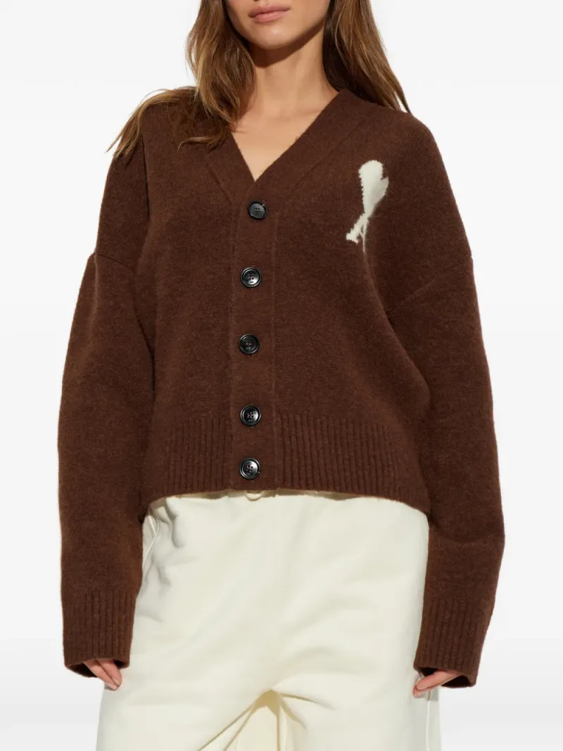 Ami Paris — Cardigan Ami De Coeur — Foto 3 de 5