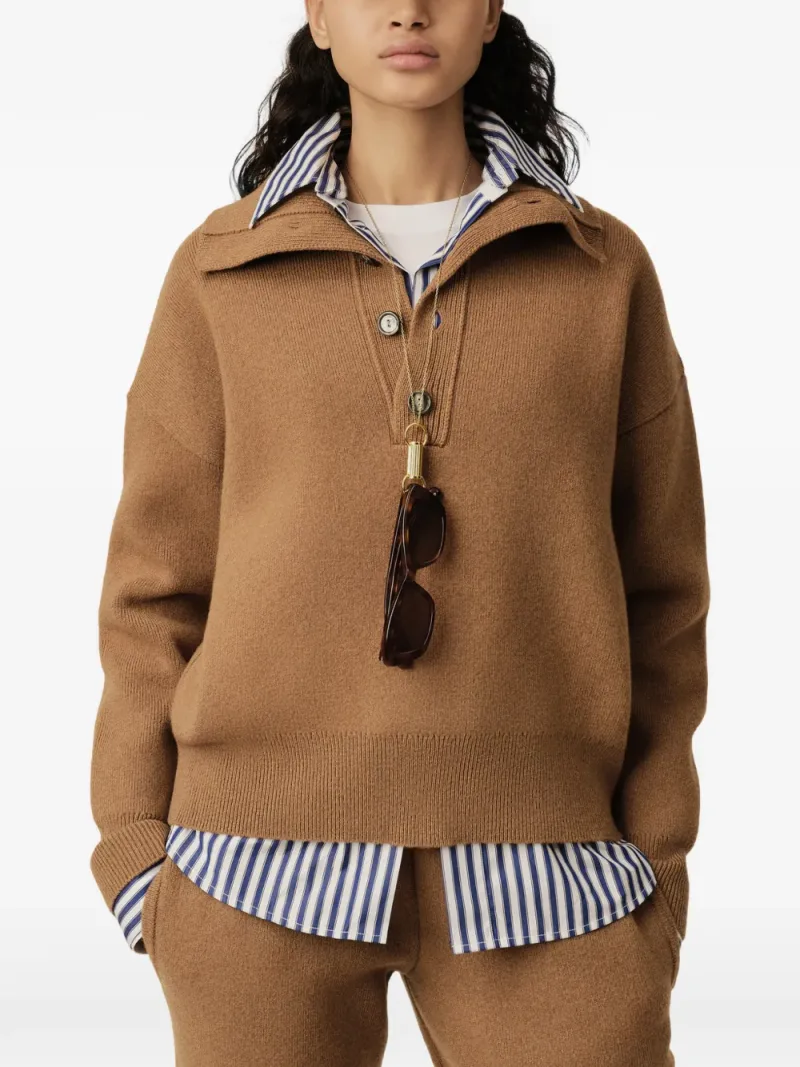 Ami Paris — High buttoned collar wool sweater — Foto 4 di 5