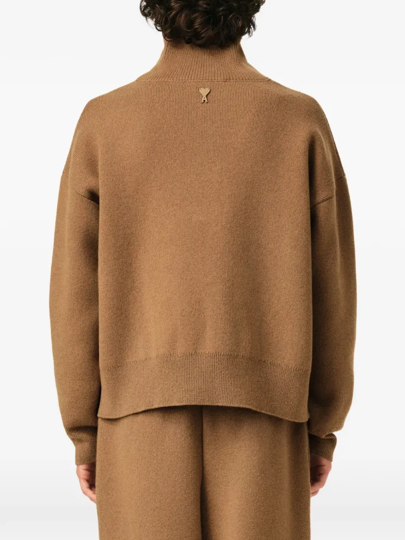 Ami Paris — High buttoned collar wool sweater — Foto 5 di 5