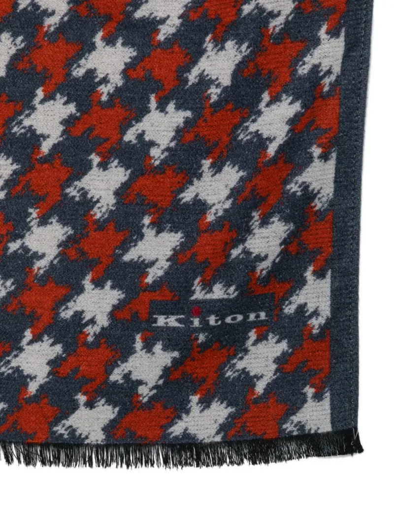Kiton — Houndstooth-pattern scarf — Photo 3 of 3