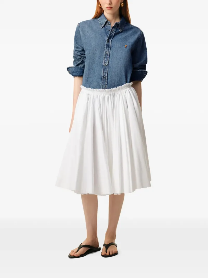 Ami Paris — Jeanshemd mit Ami de Coeur — Foto 3 von 5