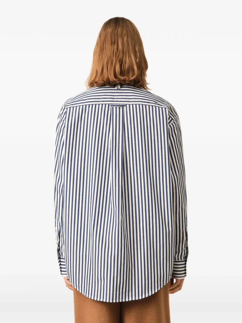 Ami Paris — Large striped cotton shirt with removable collar — Photo 5 of 5