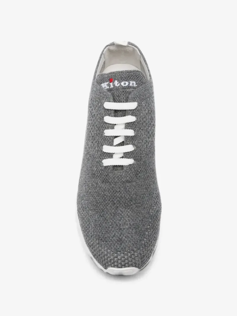 Kiton — Knit lace-up sneakers — Photo 4 of 4